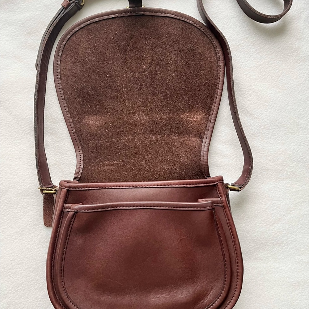 Vintage Coach Saddle Bag – Mahogany – Style 9851 - Picture 5 of 15